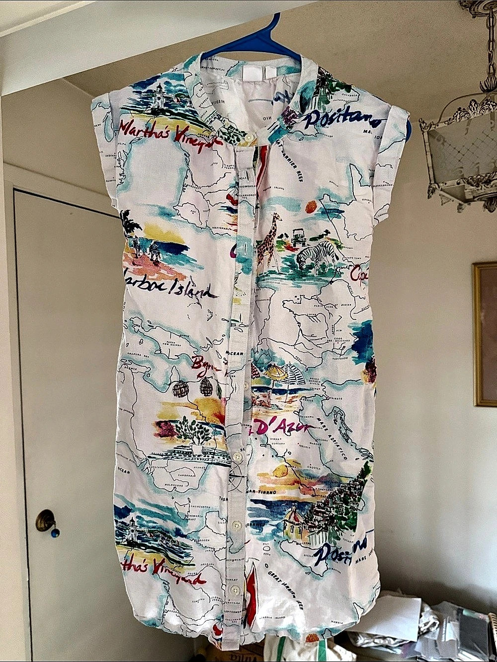 GapKids Map Printed Mini Dress